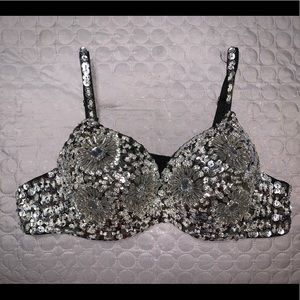 Sequins Rave festival bra